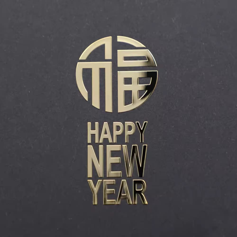 gold metal sticker