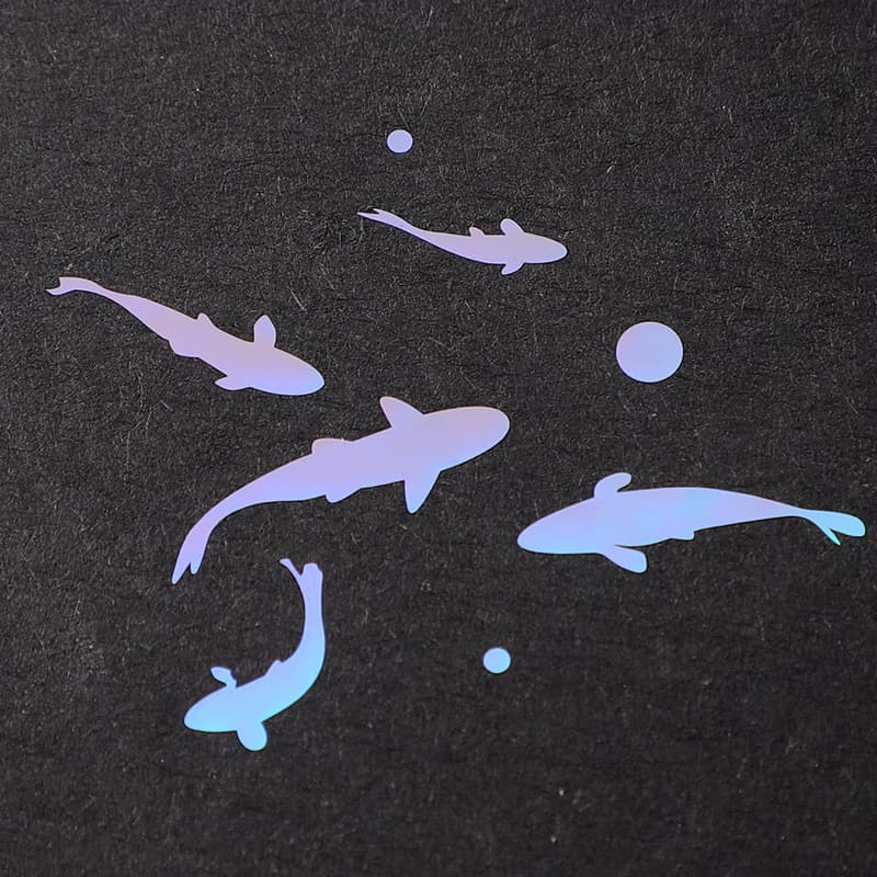 laser color metal sticker